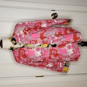 J Crew Paisley Mandarin Collar Tunic Size S